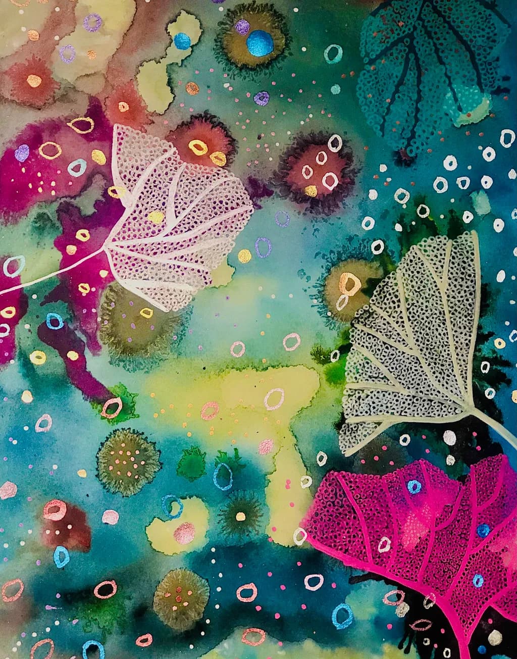 Whimsical Leaves: A Vibrant Dance of Color and Texture in Nature's Embrace