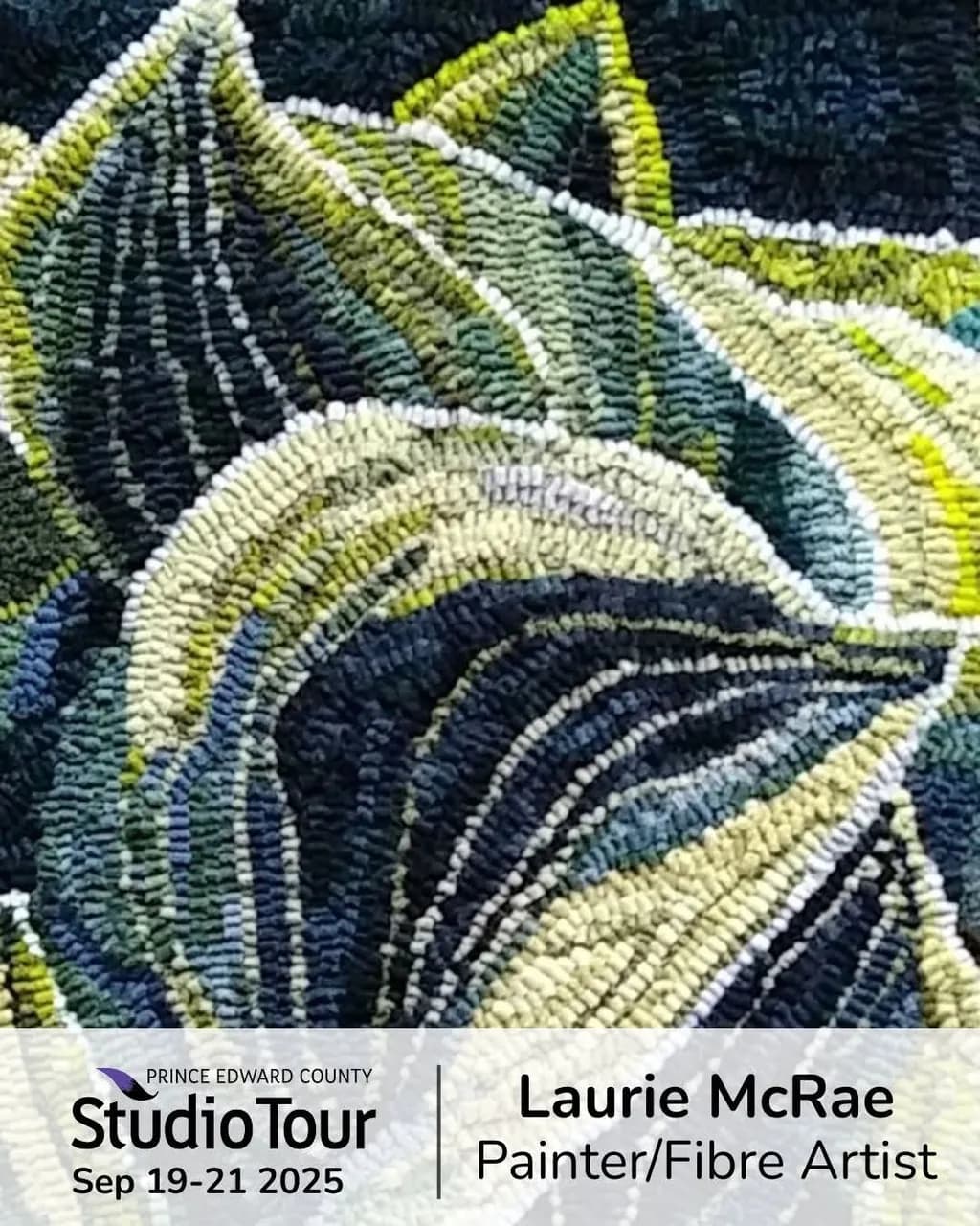 Whispers of Nature: A Tapestry of Textured Greens and Blues by Laurie McRae