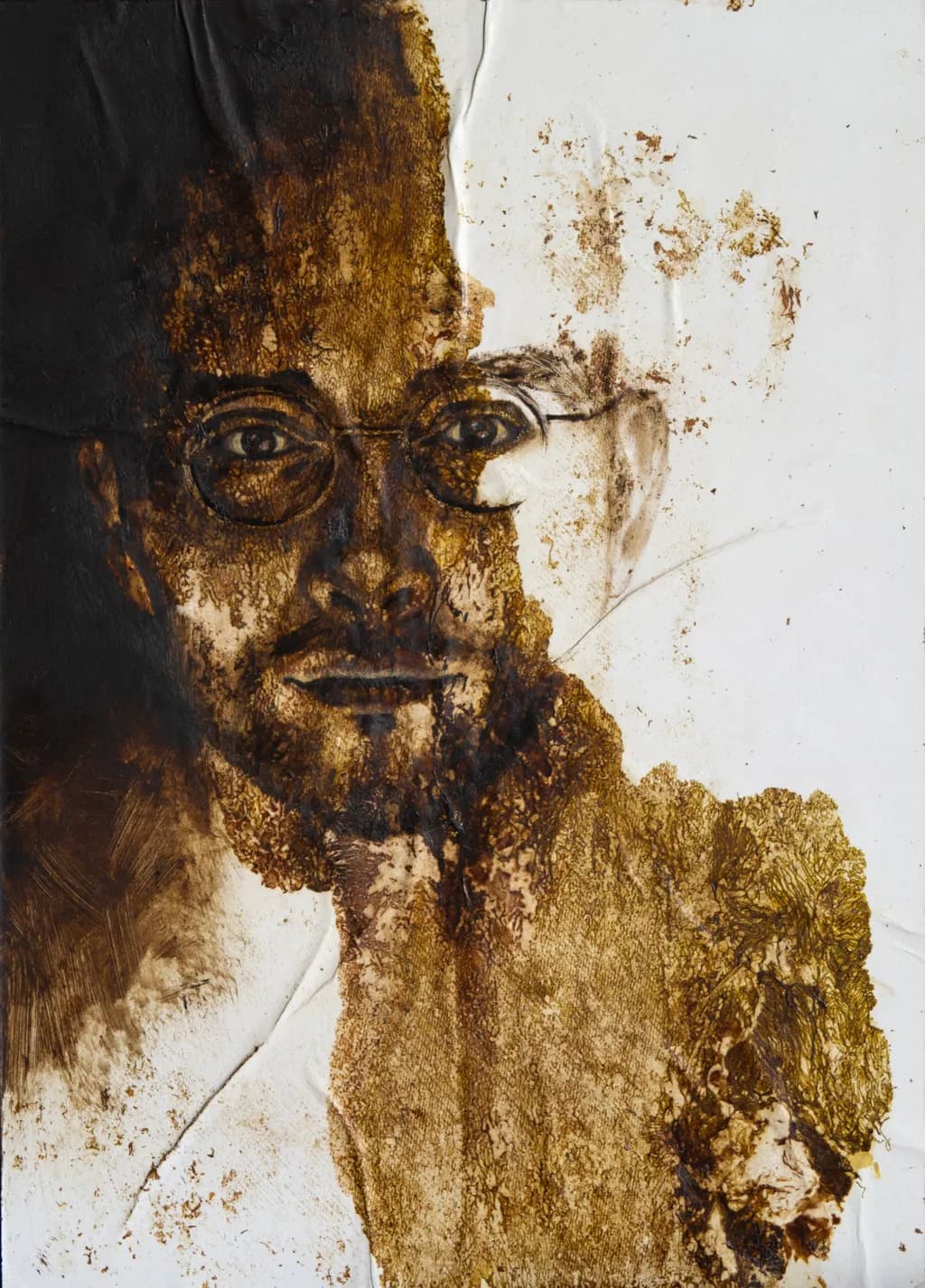 Ethereal Reflections: An Abstract Portrait of Contrast and Texture