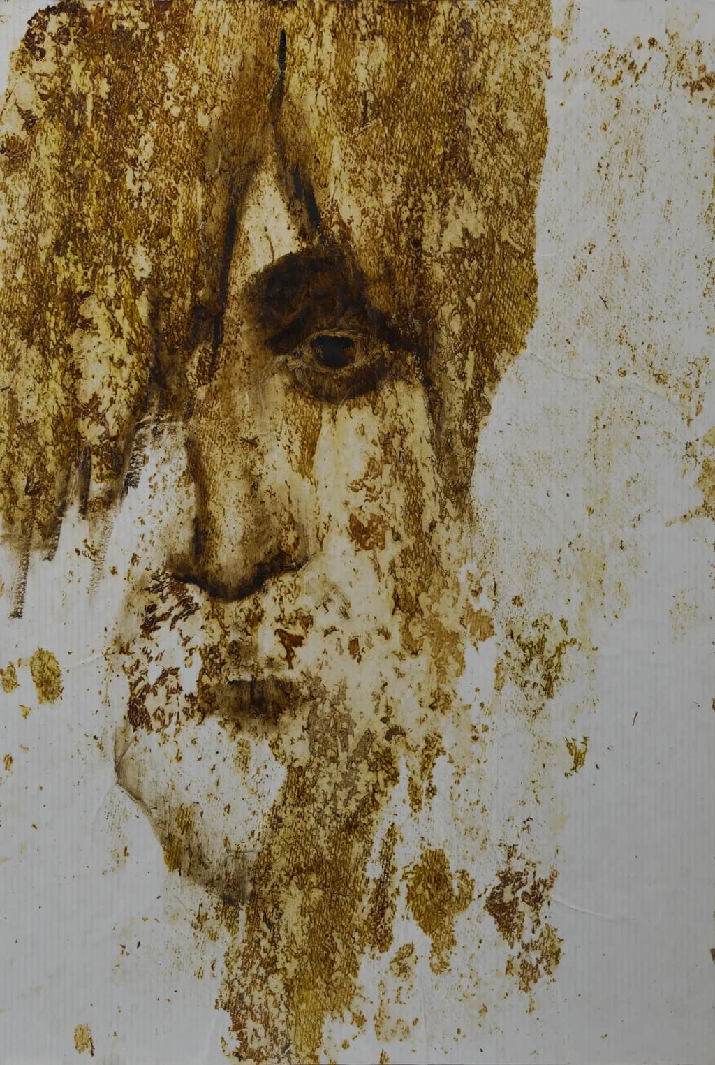 Whispers of Distortion: An Abstract Portrait in Textured Expression