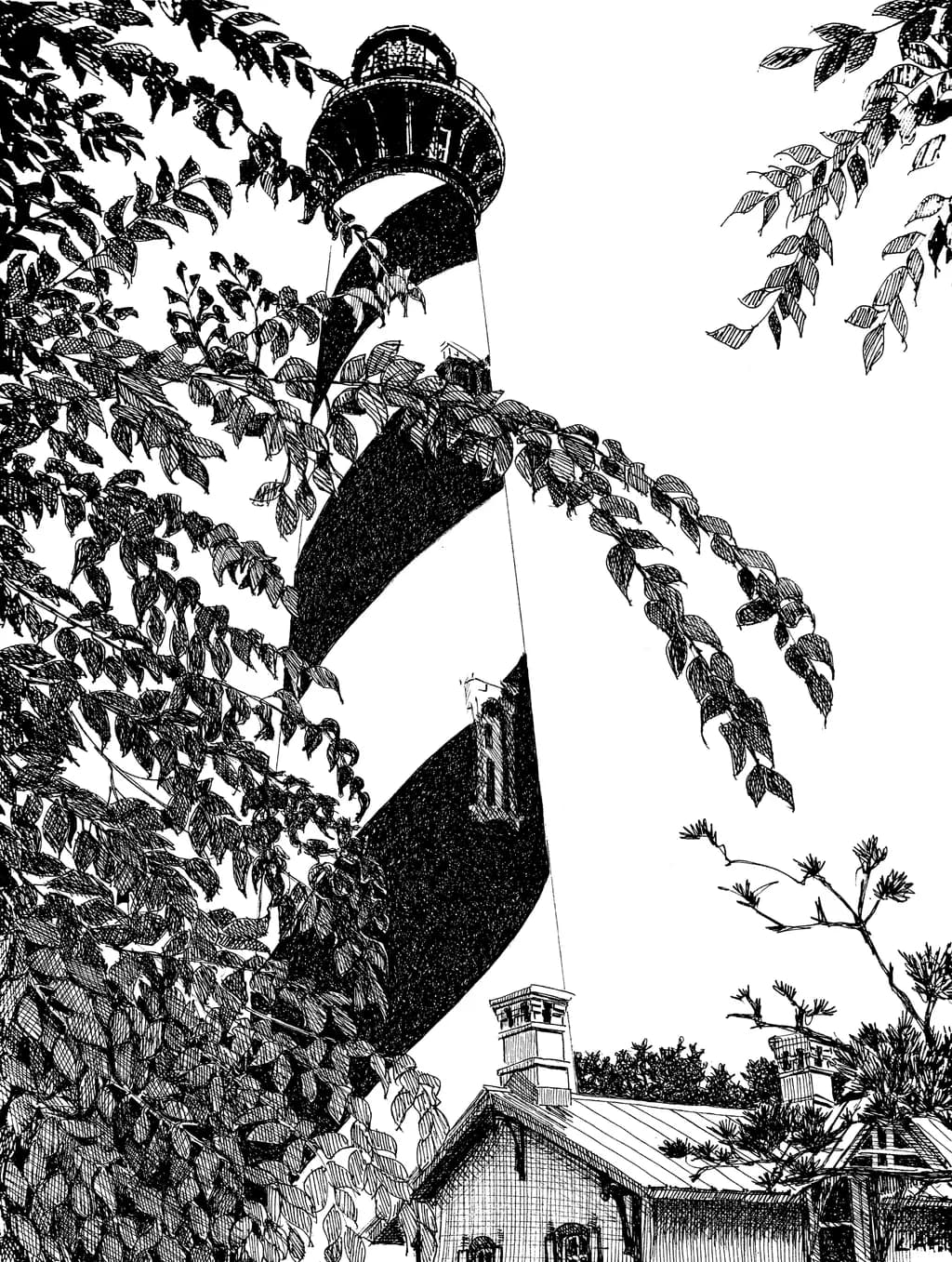 Guiding Light: A Serene Lighthouse Amidst Nature's Embrace