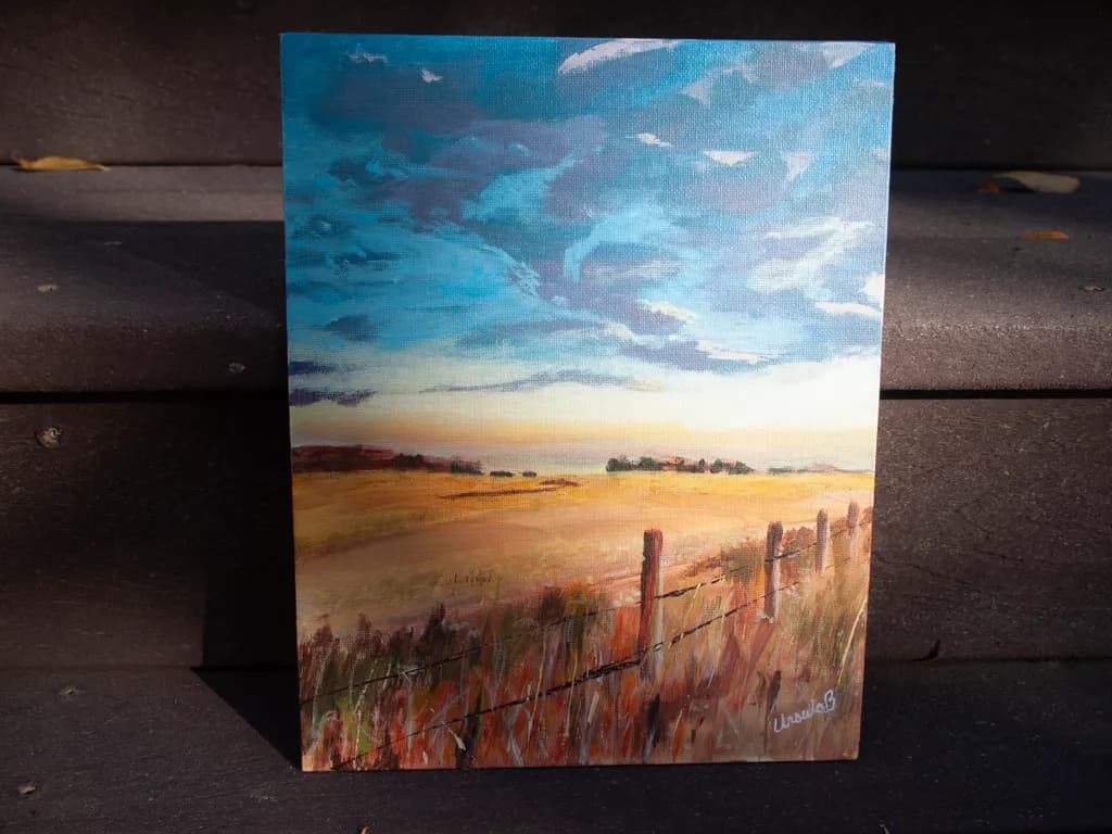 Golden Fields and Sky Dreams: A Whimsical Journey Through Nature's Palette