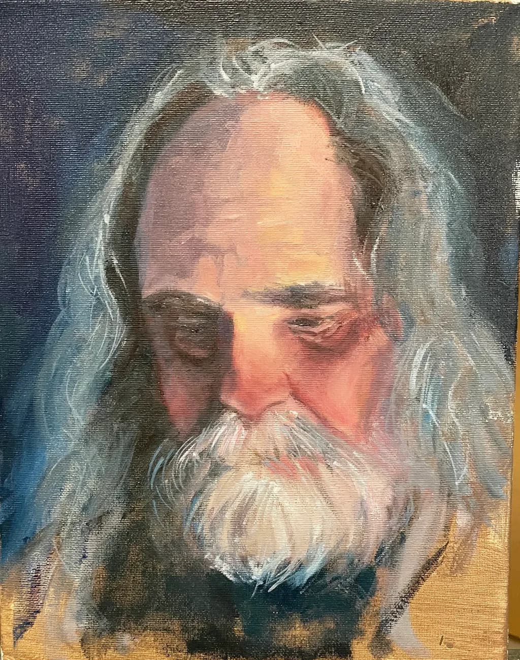 Whispers of Wisdom: A Portrait of Contemplation and Experience