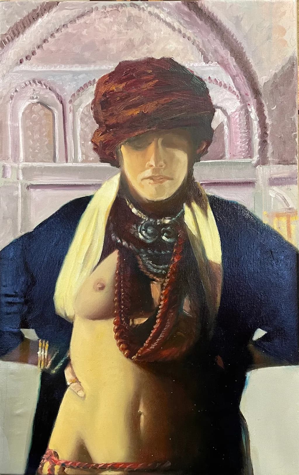 Whispers of Tradition: An Ornate Portrait of Cultural Expression