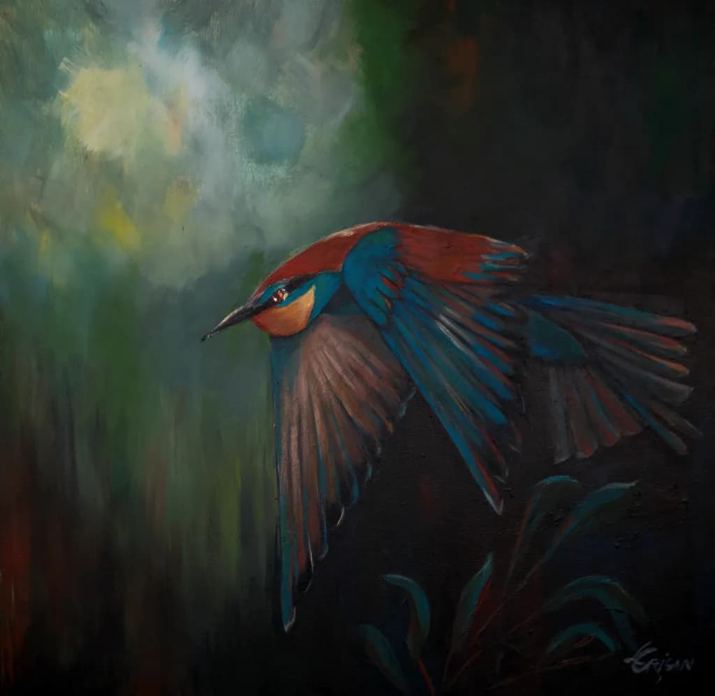 Vibrant Flight: A Colorful Journey of the Kingfisher in Motion
