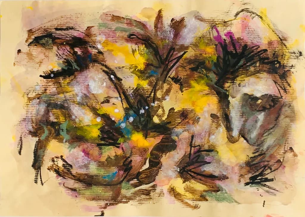 Vibrant Whispers: An Abstract Journey Through Color and Texture
