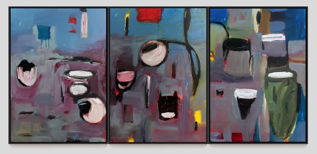 Whispers of Color: A Triptych Journey Through Abstract Forms and Emotions