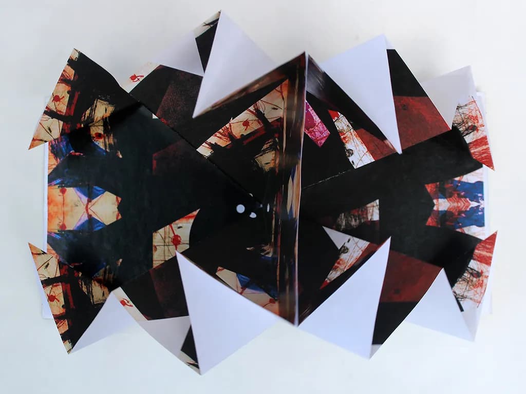Geometric Harmony: A Folded Abstract Journey Through Color and Form