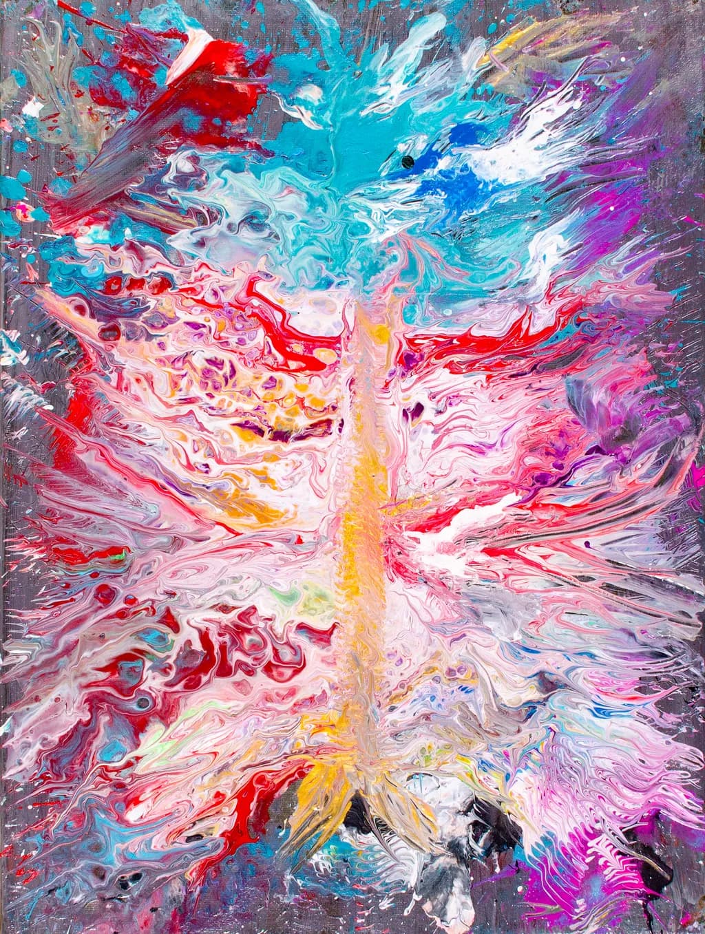 Vibrant Whispers: A Dance of Colorful Swirls in Fluid Harmony