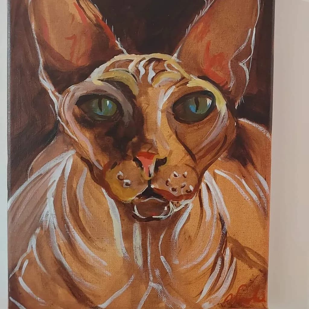 Whiskered Whimsy: A Captivating Portrait of a Sphynx Cat