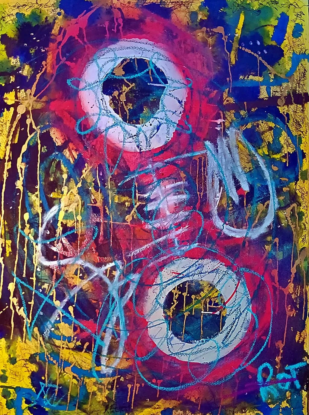 Abstract Circles Canvas