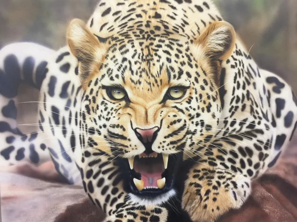 Fierce Majesty: The Intense Gaze of a Leopard in the Wild