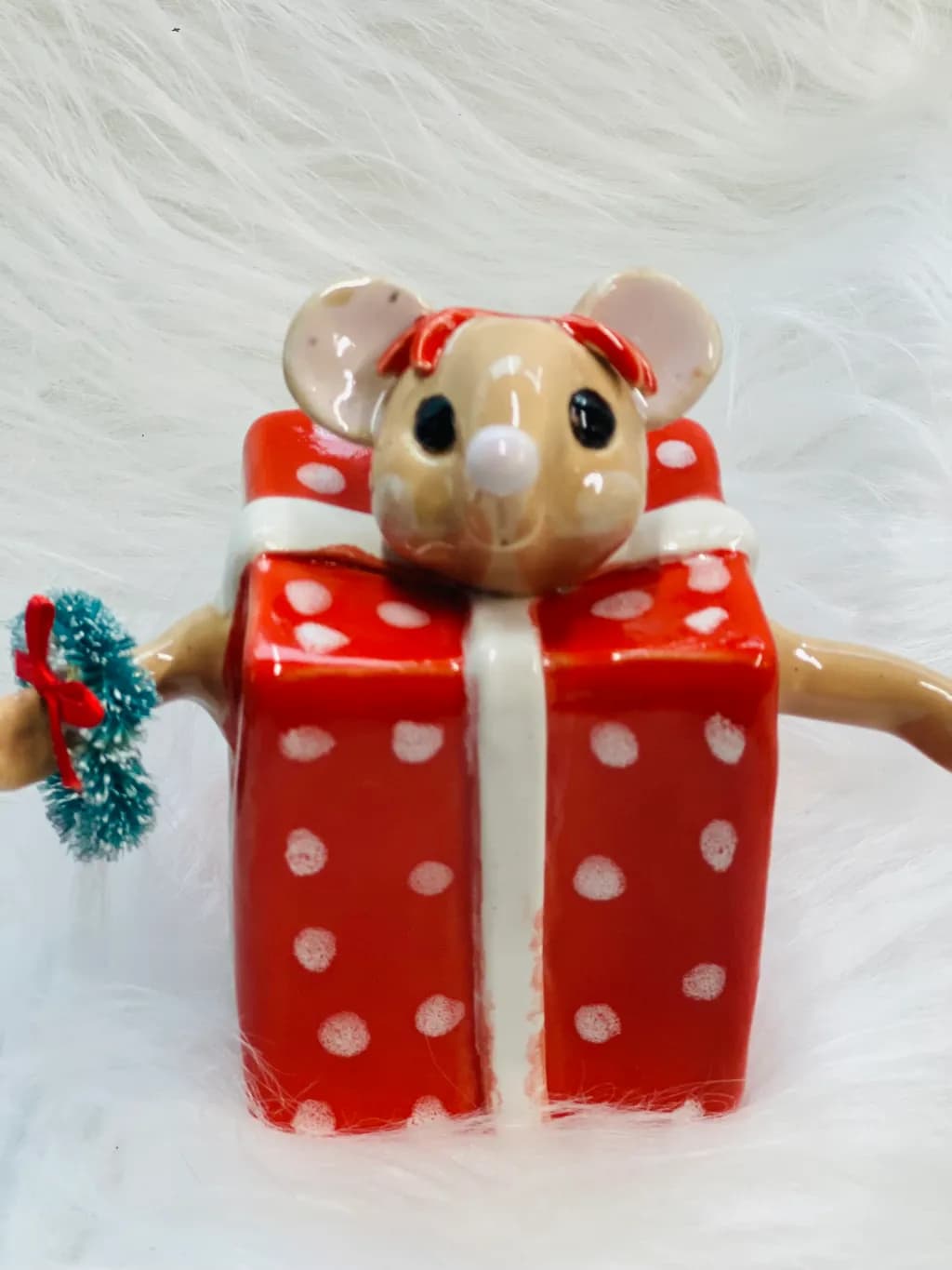 Whimsical Holiday Mouse: A Cheerful Gift Box Companion
