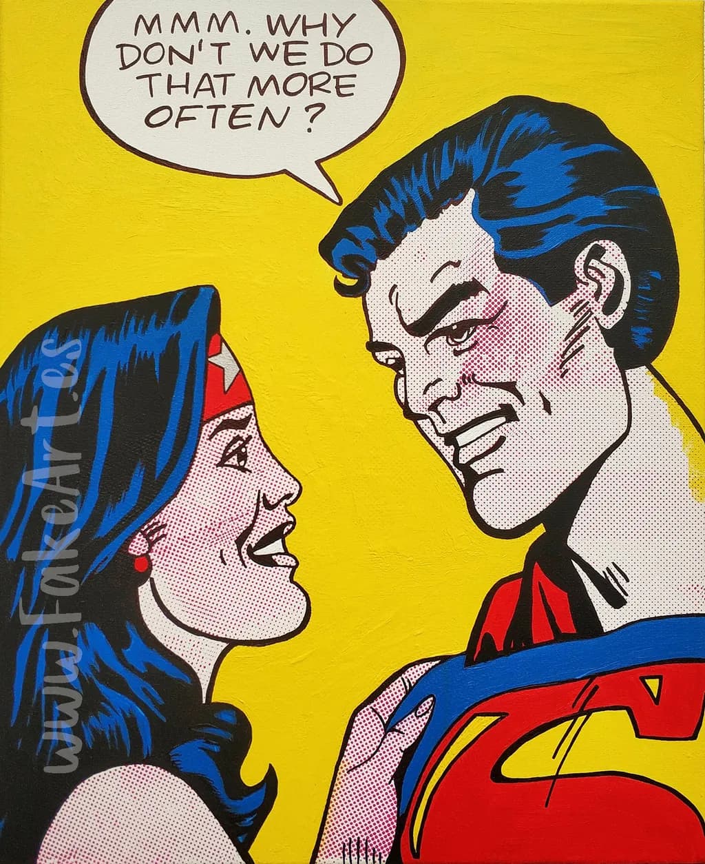 "Why Don´t We..." Pop Art Handmade Painting