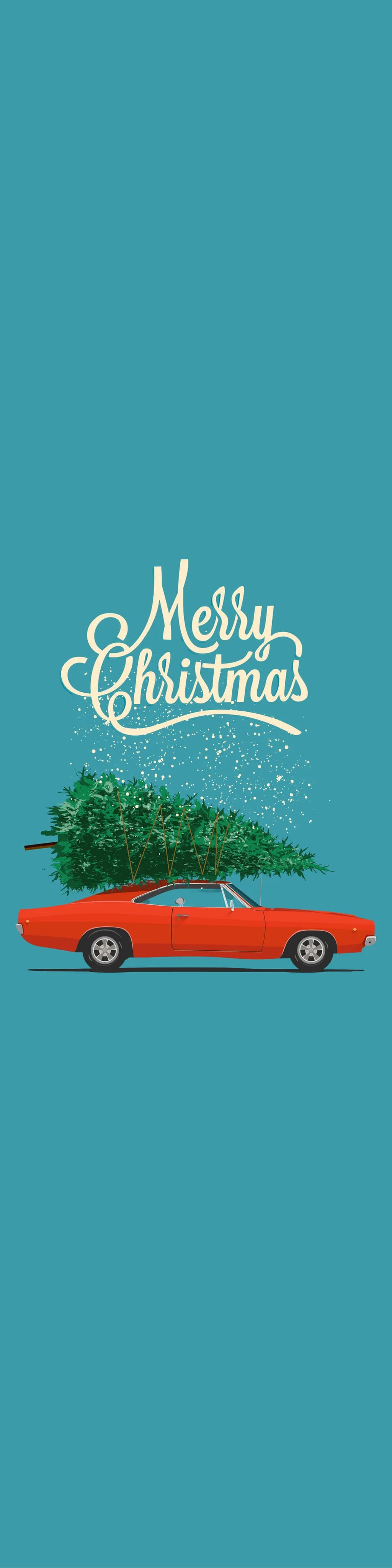 Joyful Journey: A Vintage Christmas Adventure with a Tree on Top