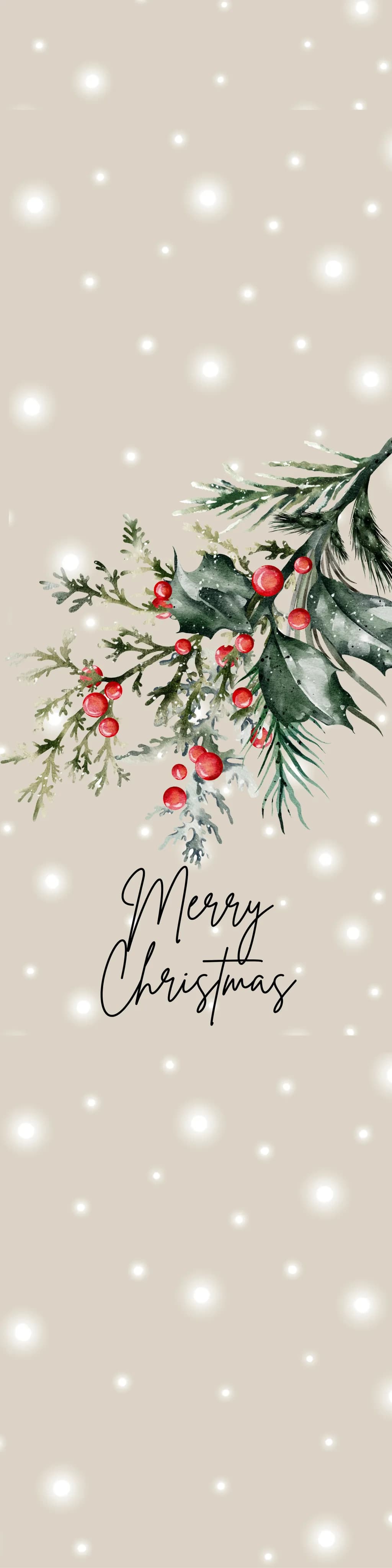 Whispers of Winter: A Merry Christmas Celebration in Watercolor Elegance