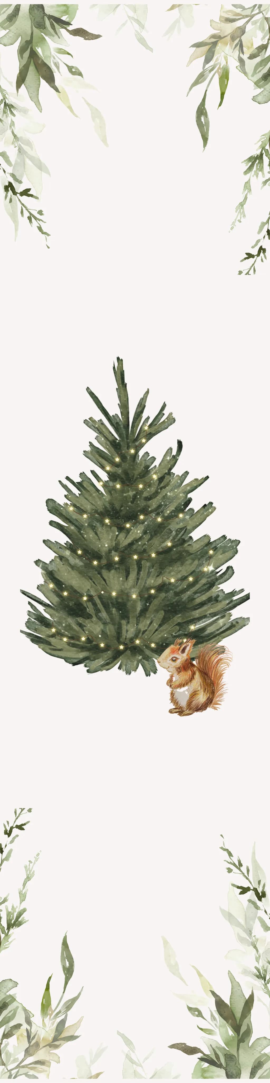 Whimsical Squirrel Beneath the Festive Tree: A Touch of Nature's Charm