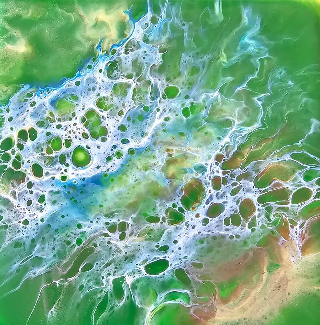 Emerald Dreams: A Fluid Dance of Nature's Colors