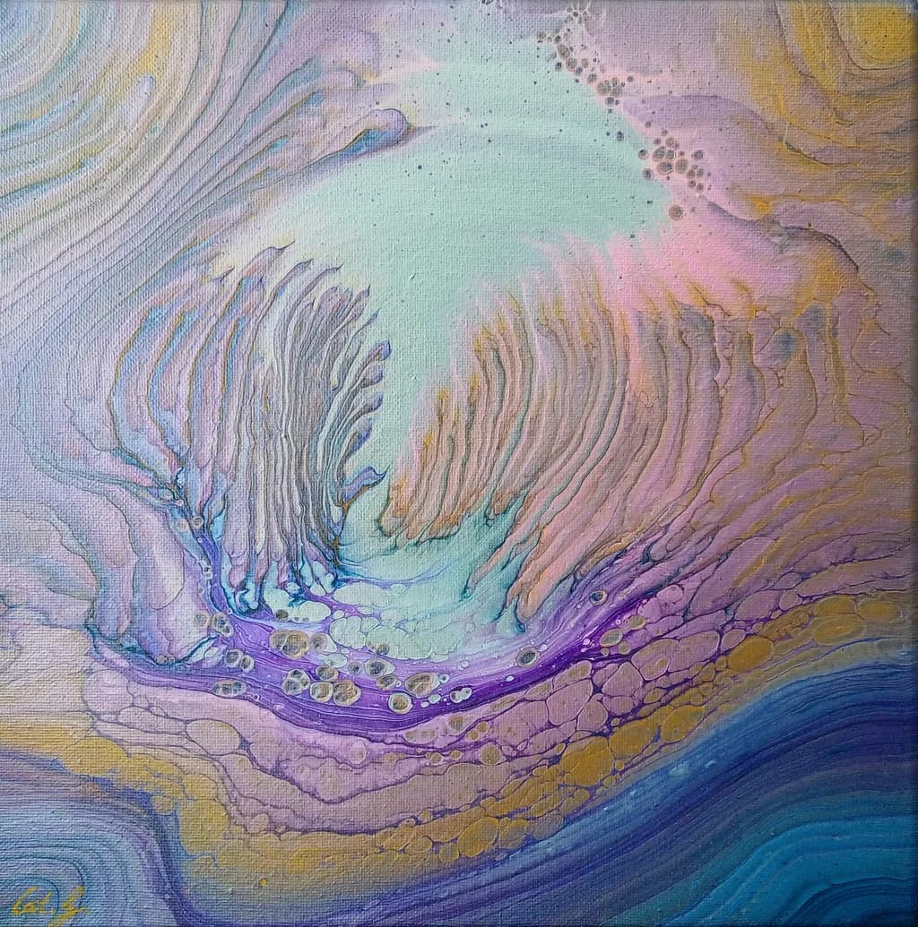 Whispers of the Ocean: A Serene Dance of Colors and Textures