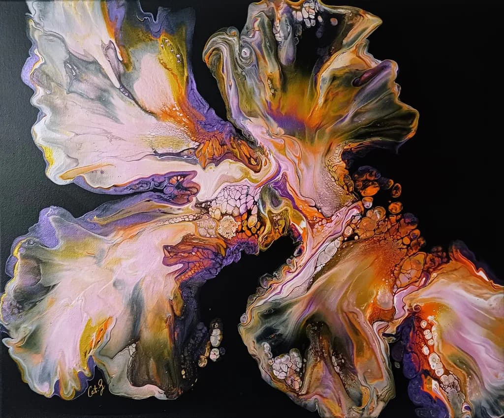 Whispers of Color: A Fluid Dance of Abstract Elegance in Vibrant Hues