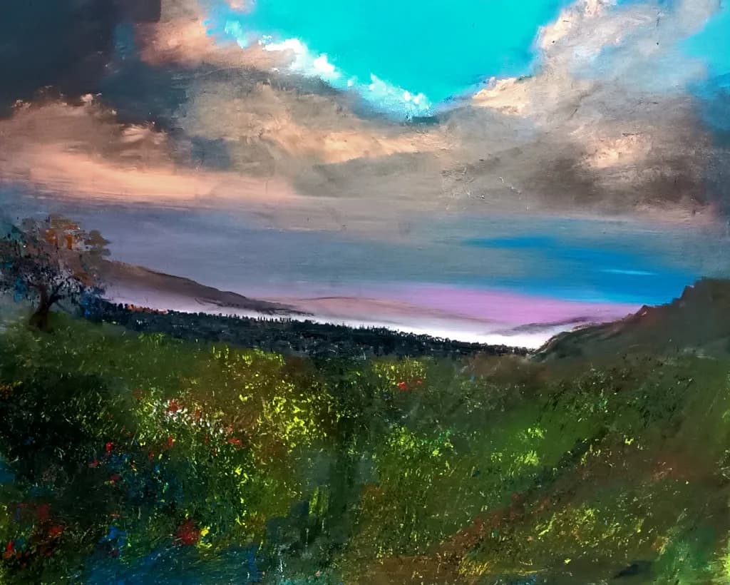 Whispers of Dawn: A Serene Landscape Awakening Under Colorful Skies