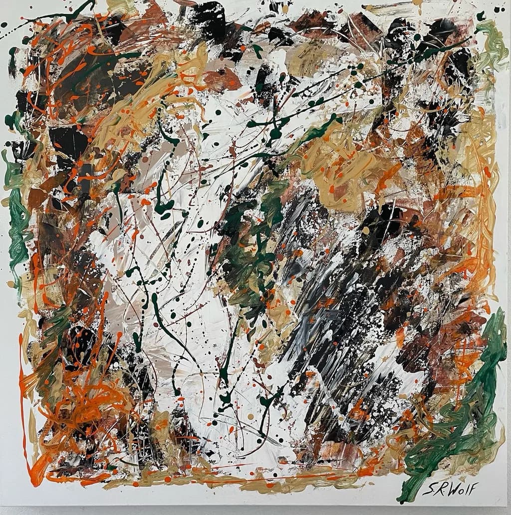 Whispers of Chaos: An Abstract Journey Through Color and Emotion