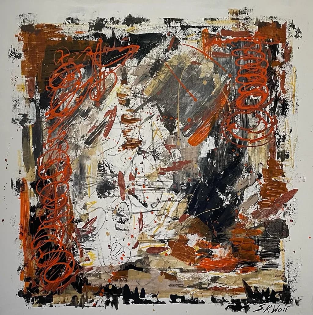 Dynamic Whispers: An Abstract Journey Through Color and Form