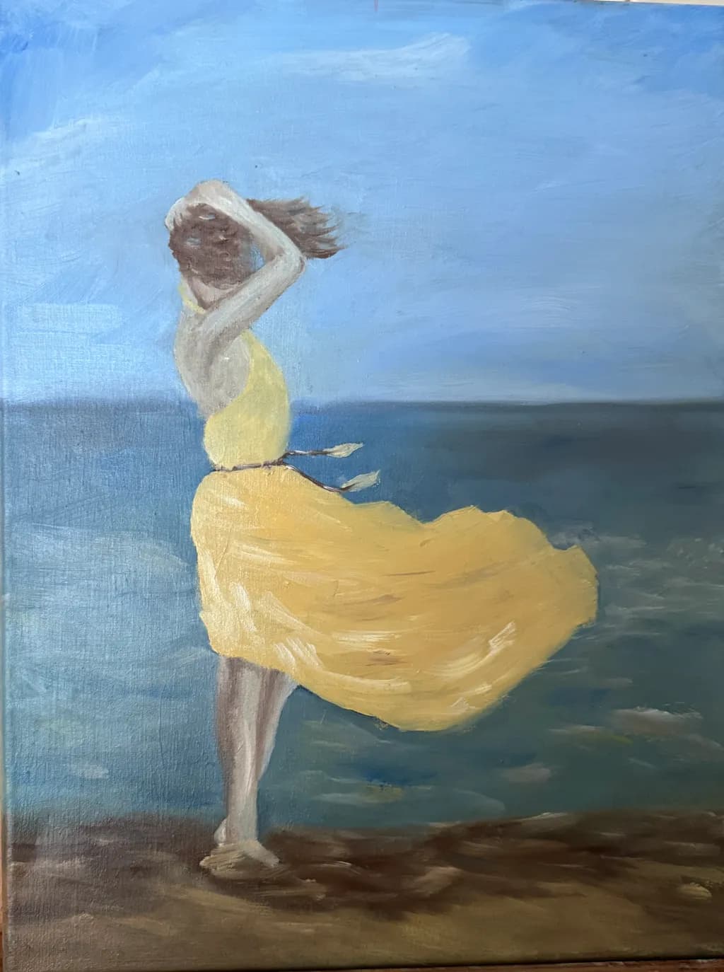 Yellow Dress by the Sea
