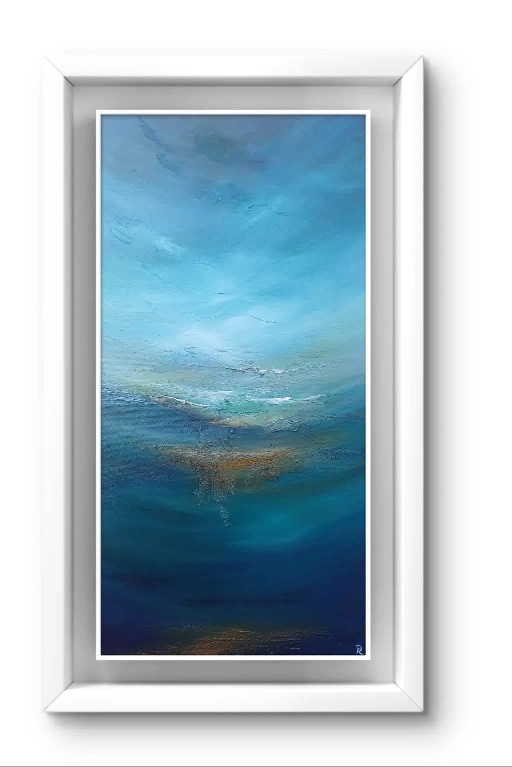 Whispers of the Deep: A Serene Oceanic Journey in Blue Tones