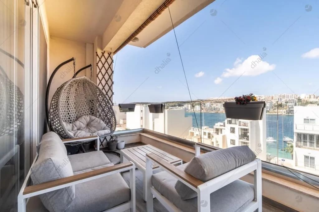 Serene Balcony Retreat with Stunning Waterfront Views