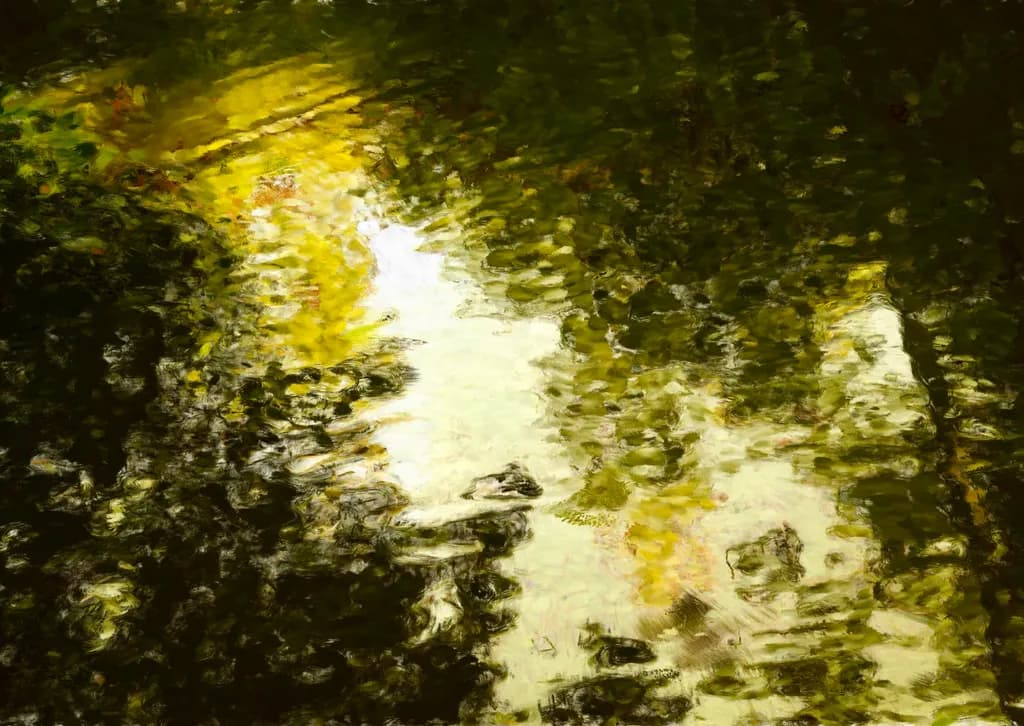 Whispers of Light: An Abstract Reflection on Nature's Serenity