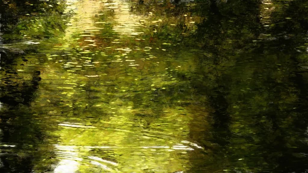 Whispers of Nature: Serene Reflections in Greenery and Water