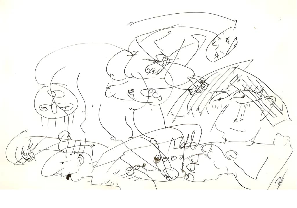 Whimsical Expressions: An Abstract Dance of Lines and Figures