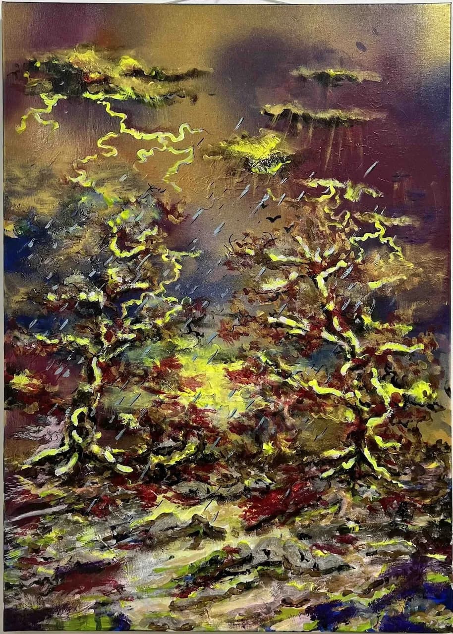 Whispers of Entanglement: A Surreal Dance of Nature and Emotion