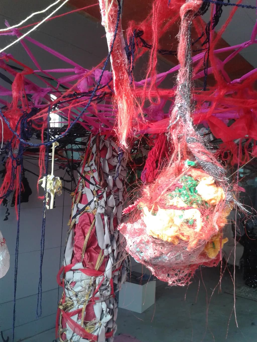 Vibrant Threads: An Abstract Textile Installation of Color and Creativity