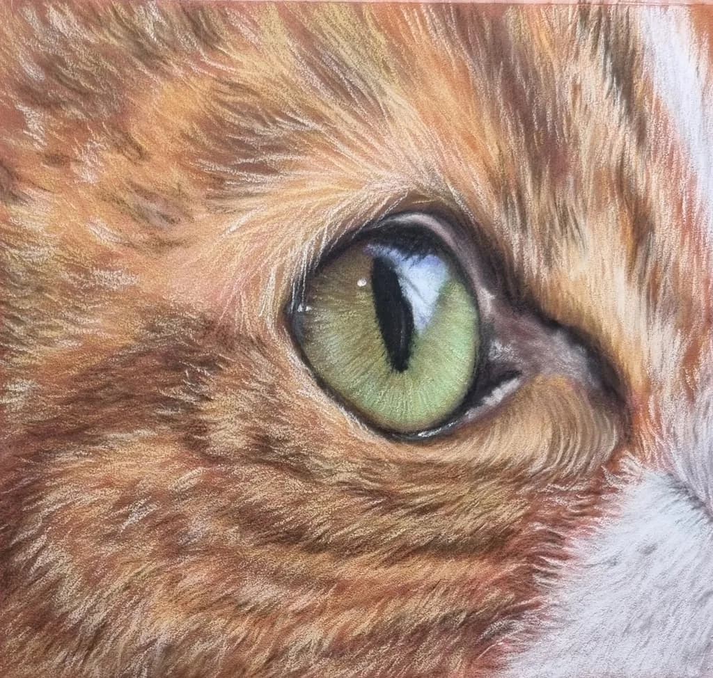 Whispers of Green: A Close-Up Study of a Cat's Eye