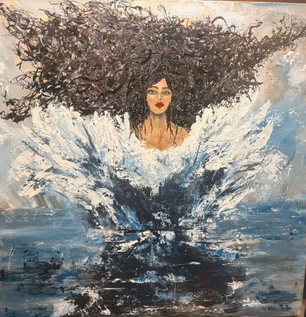 Ethereal Waves: The Dance of Water and Hair