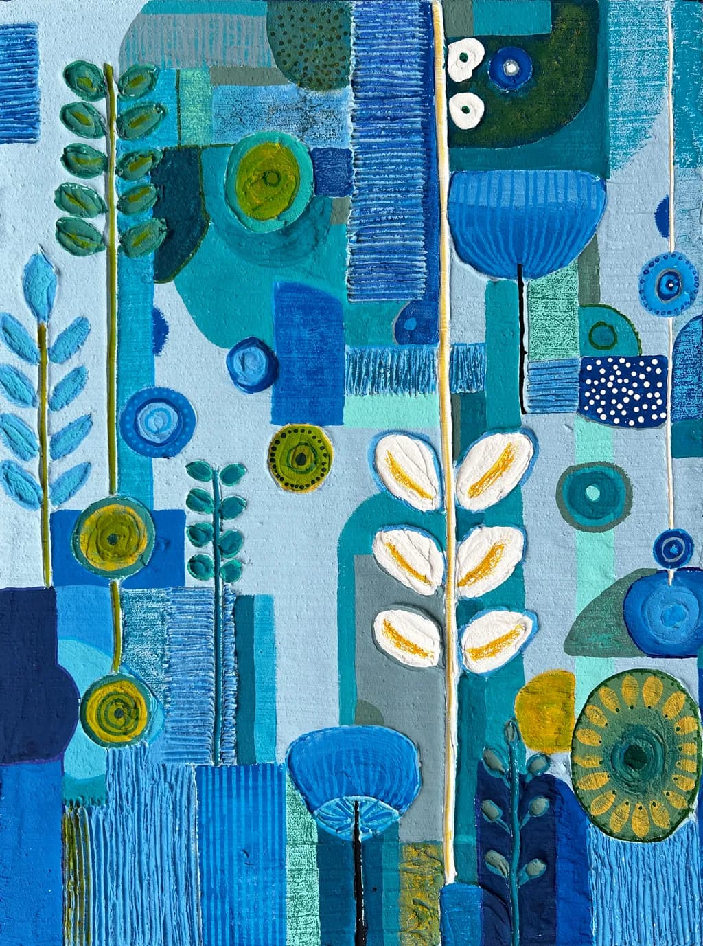 Blue green garden