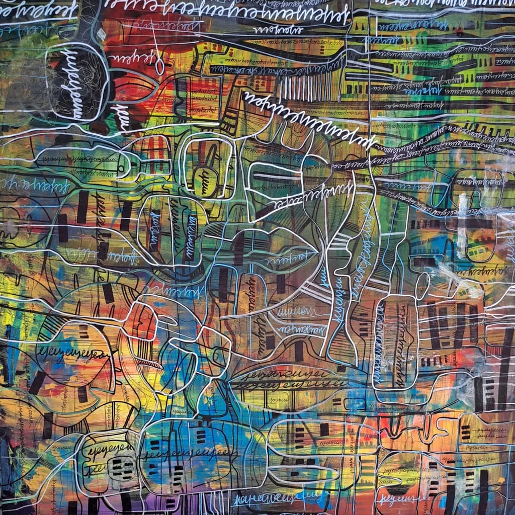 Vibrant Connections: A Colorful Exploration of Abstract Landscapes and Textures