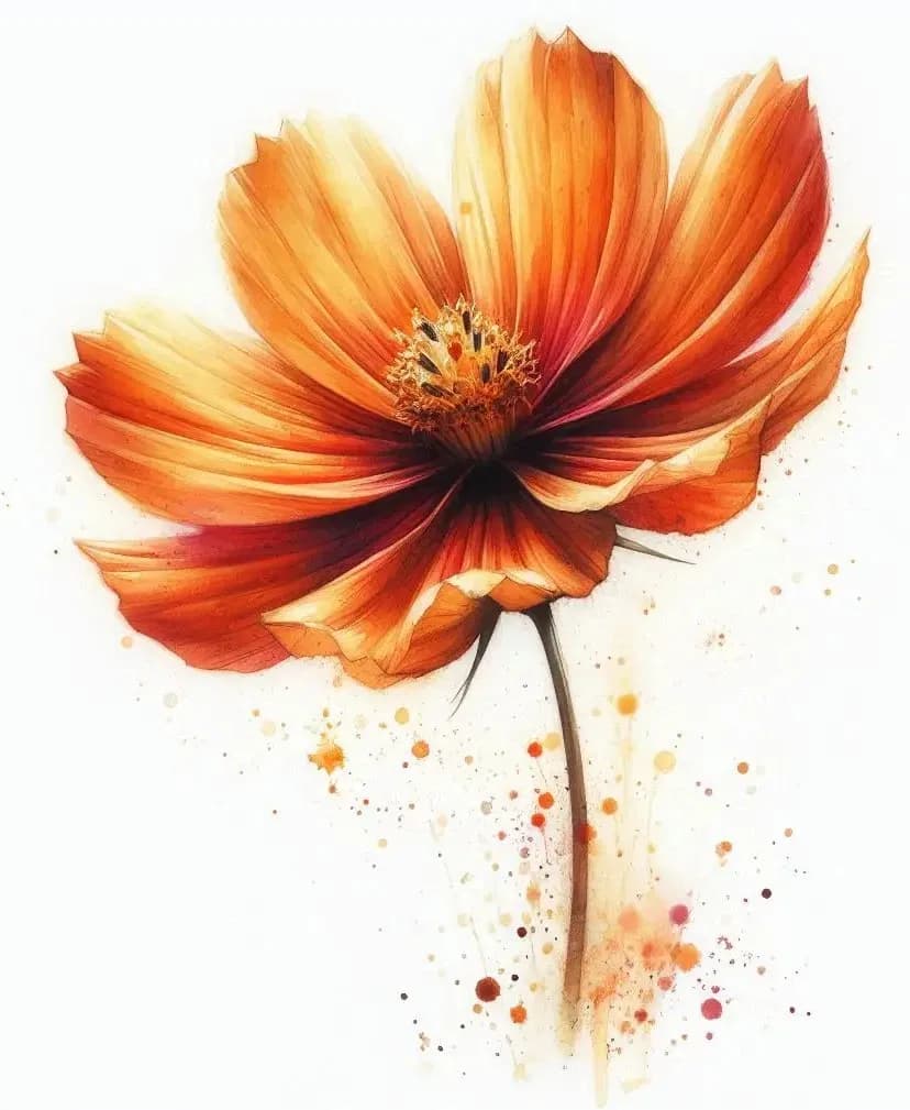 Vibrant Orange Blossom: A Delicate Dance of Nature's Beauty