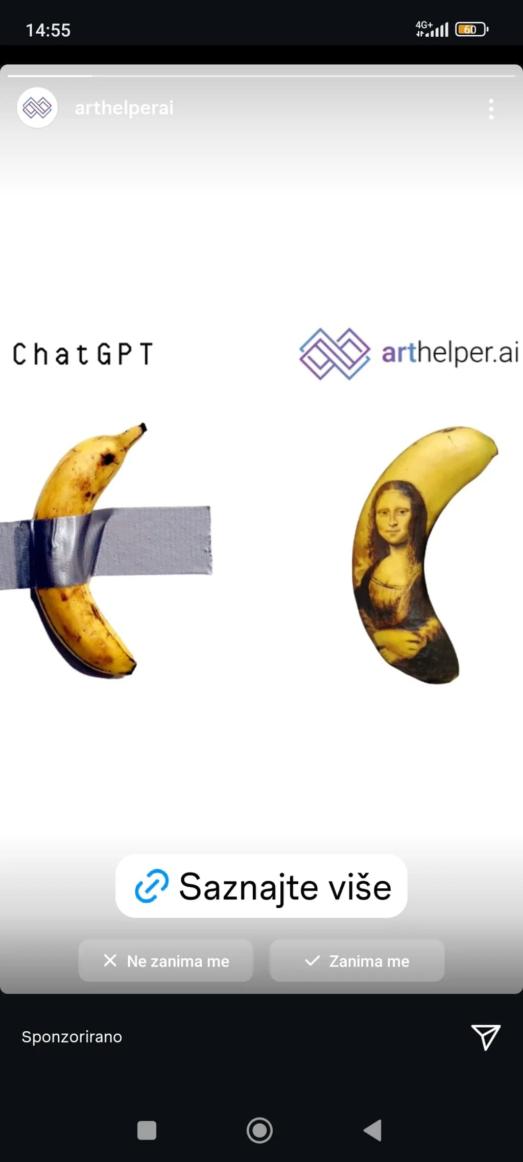 Banana Meets Art: A Humorous Take on Technology and Creativity
