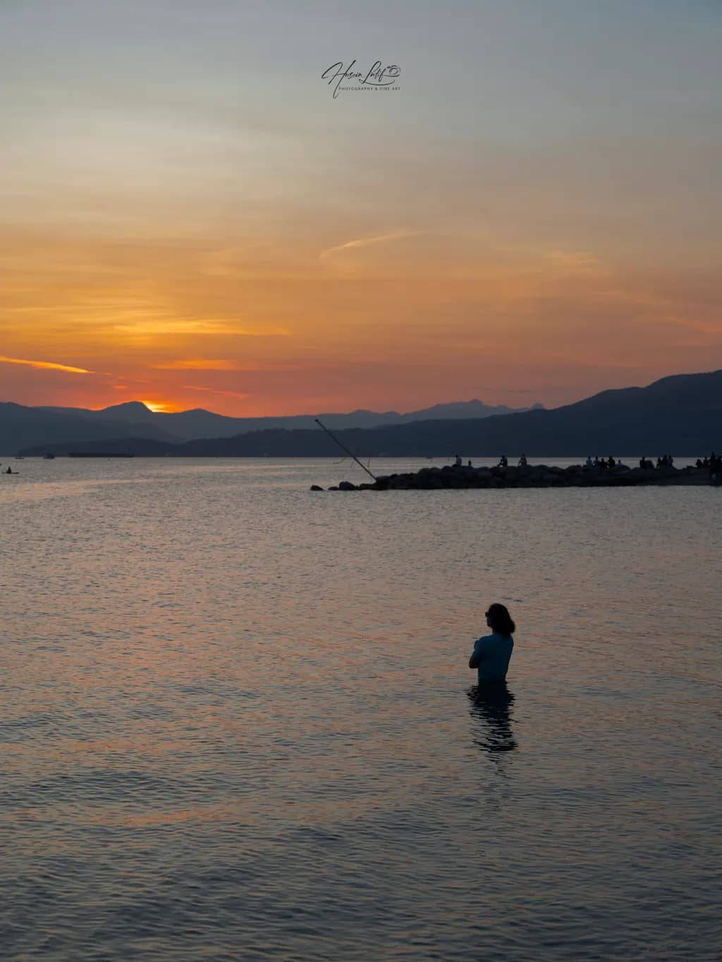 Whispers of Serenity: A Solitary Reflection at Sunset