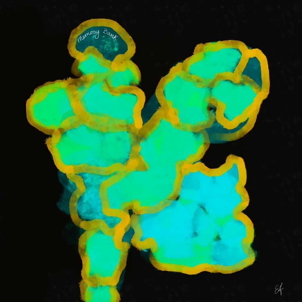 Memory Bank: A Vibrant Exploration of Color and Form in Abstract Art