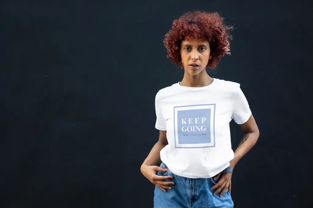 Empowerment in Motion: Keep Going T-Shirt Design