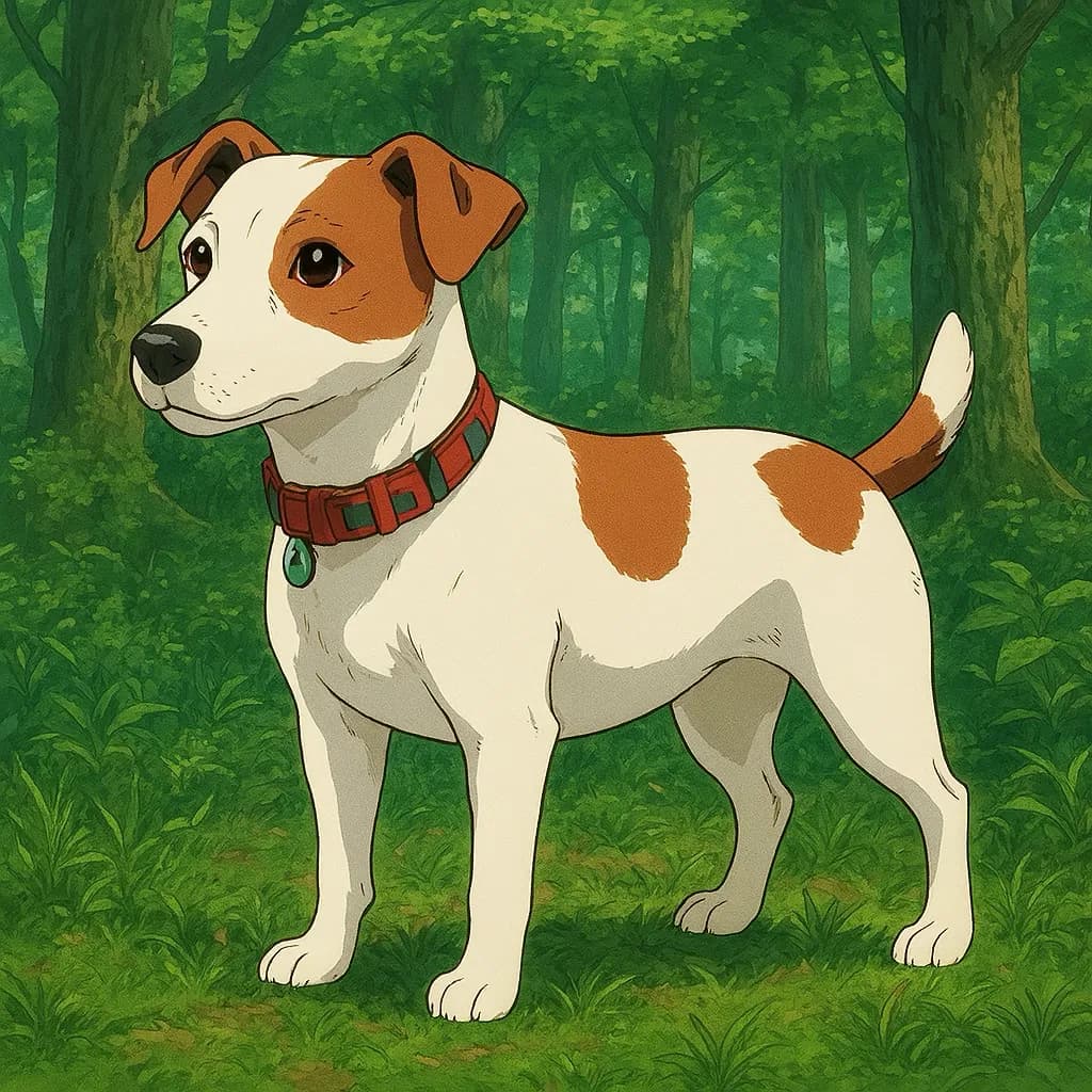 Whimsical Adventures: A Playful Pup in the Enchanted Forest