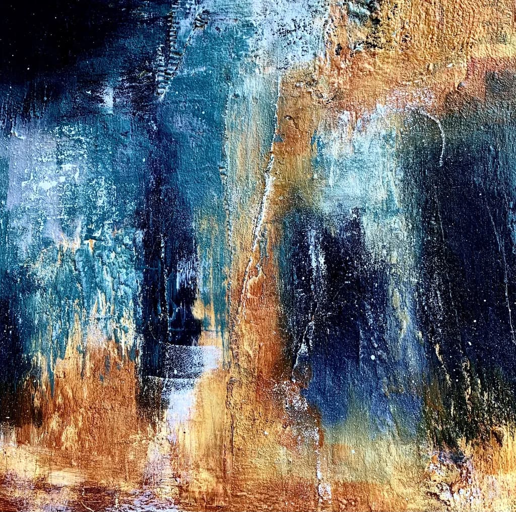Textured Blue and Orange