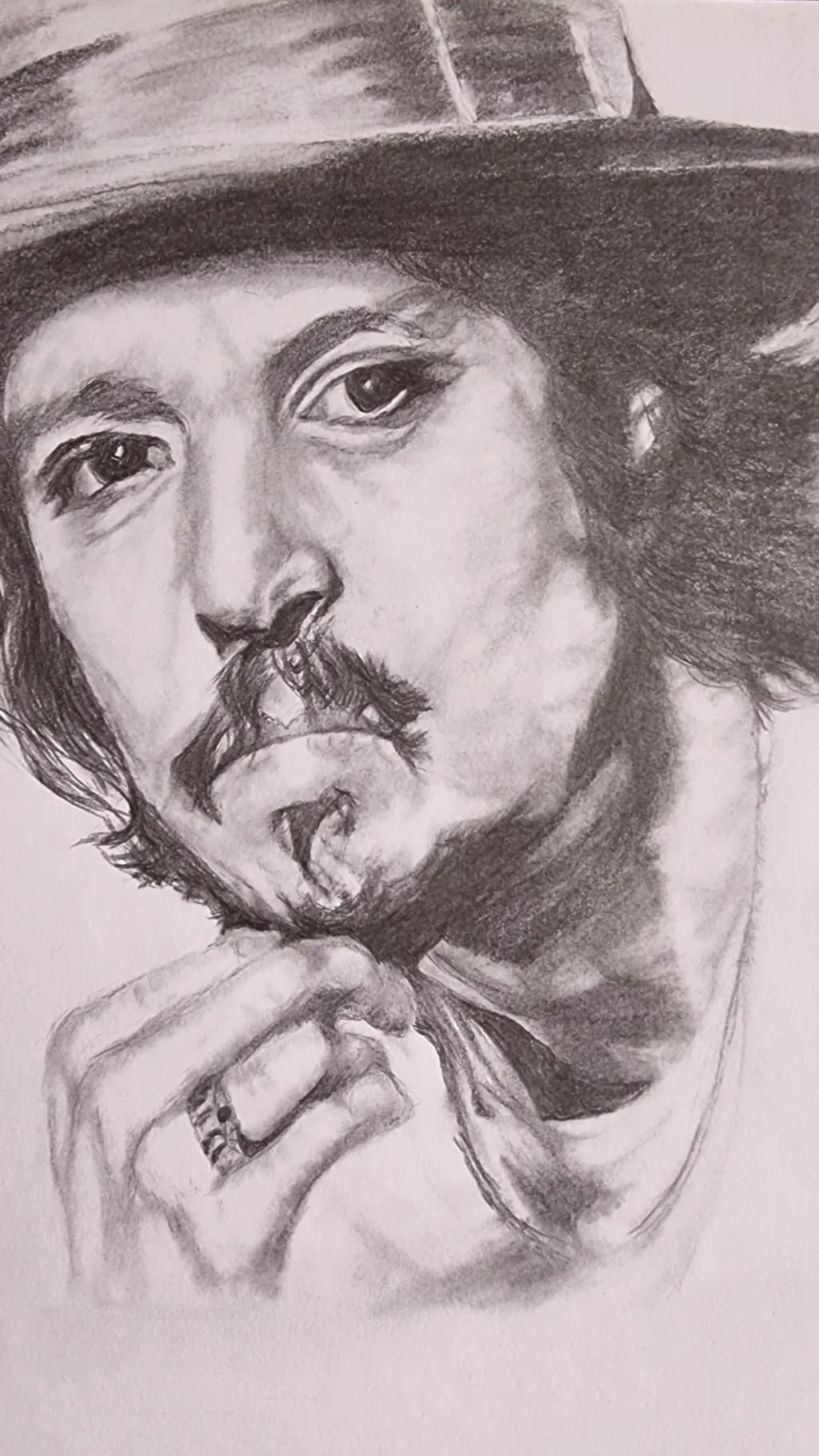 Monochrome Reflections: A Realistic Portrait of Contemplation