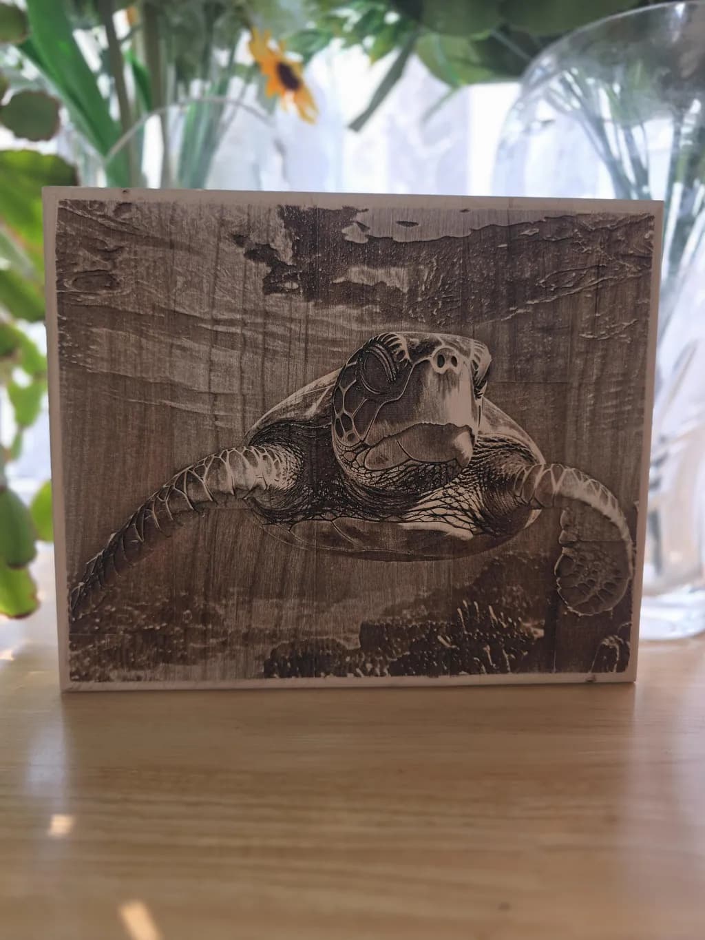 Serene Journey: A Turtle's Graceful Ascent Through Nature's Embrace