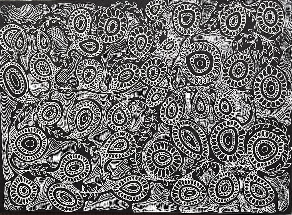 Whispers of Nature: Intricate Patterns in Black and White Harmony
