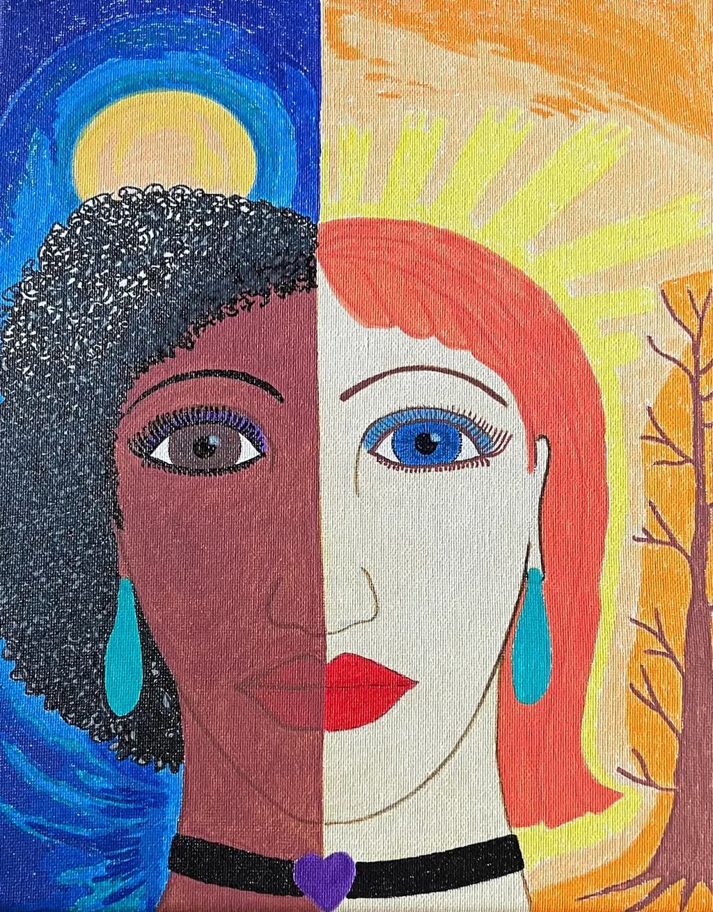 Duality of Identity: A Colorful Exploration of Contrast and Expression